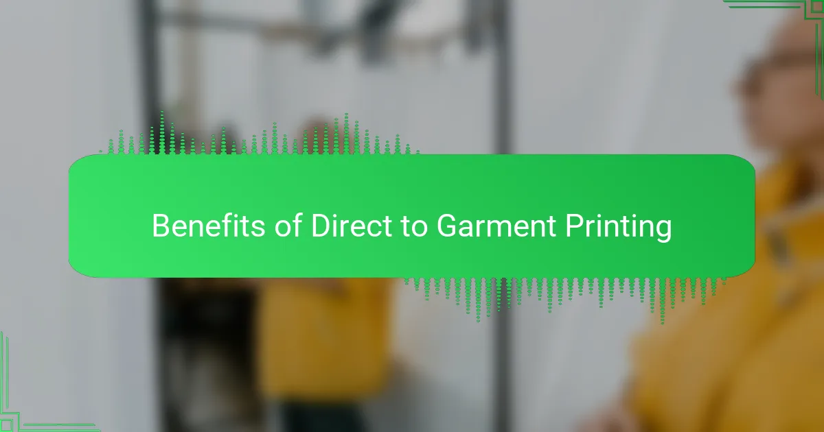 Benefits of Direct to Garment Printing