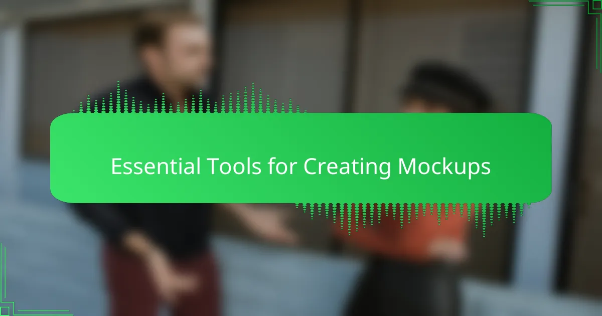 Essential Tools for Creating Mockups