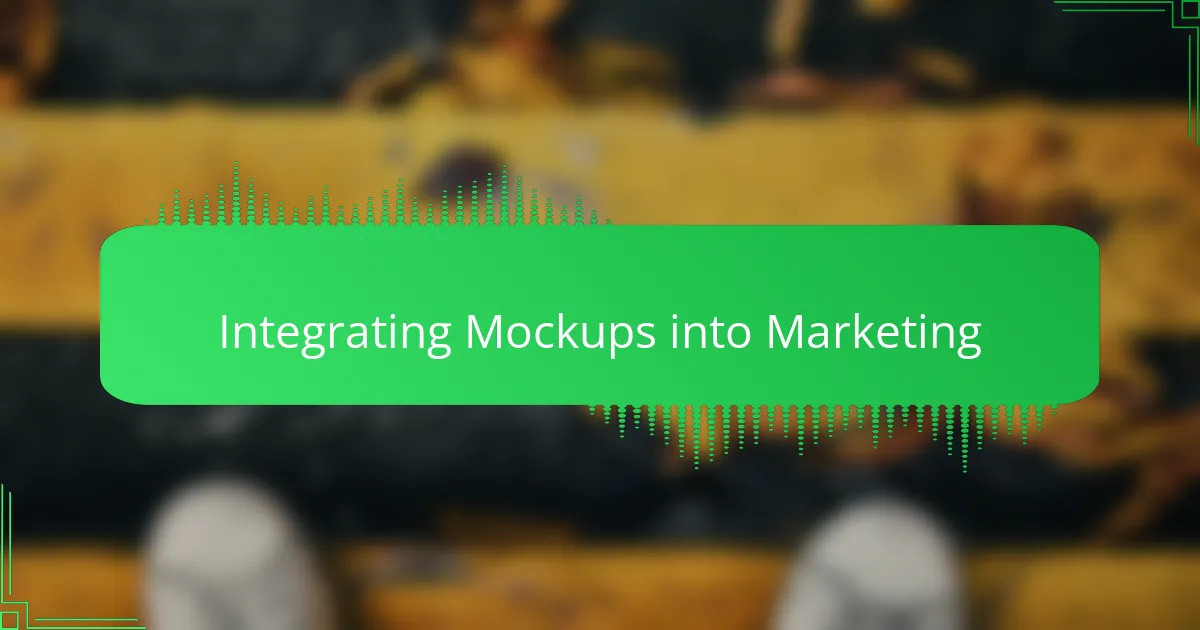 Integrating Mockups into Marketing