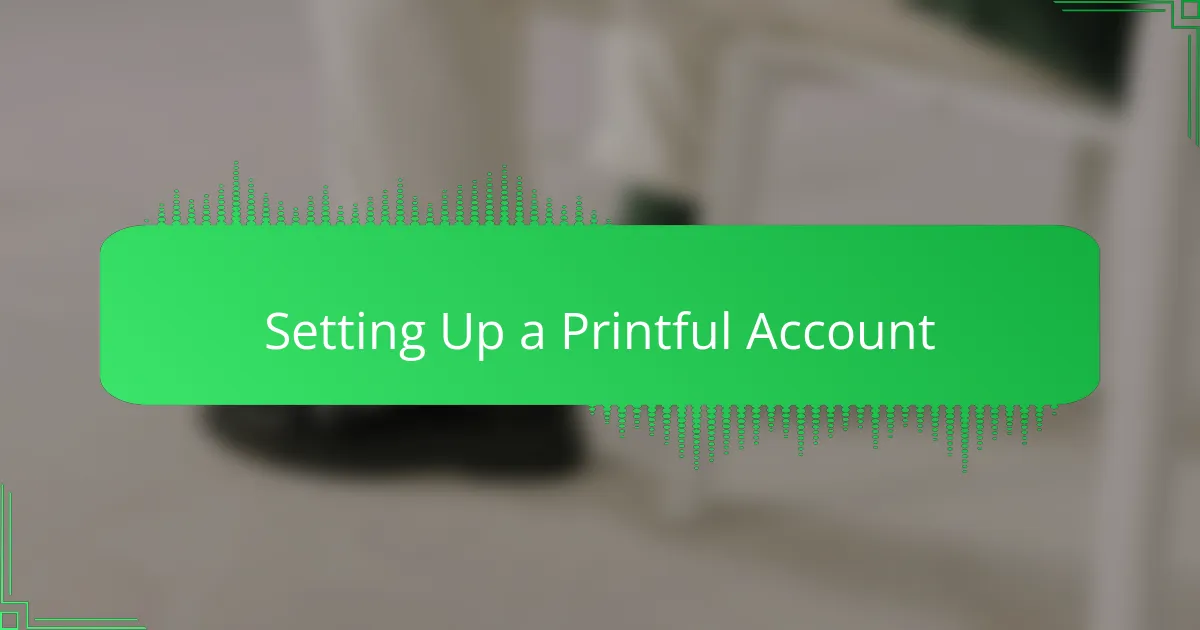 Setting Up a Printful Account
