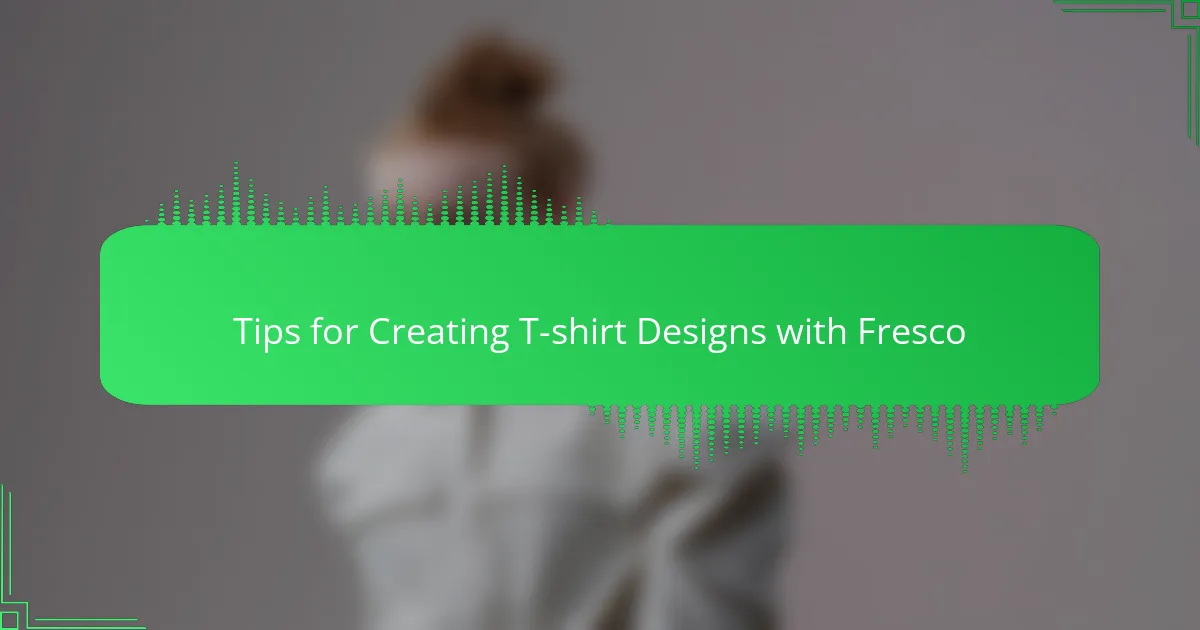Tips for Creating T-shirt Designs with Fresco