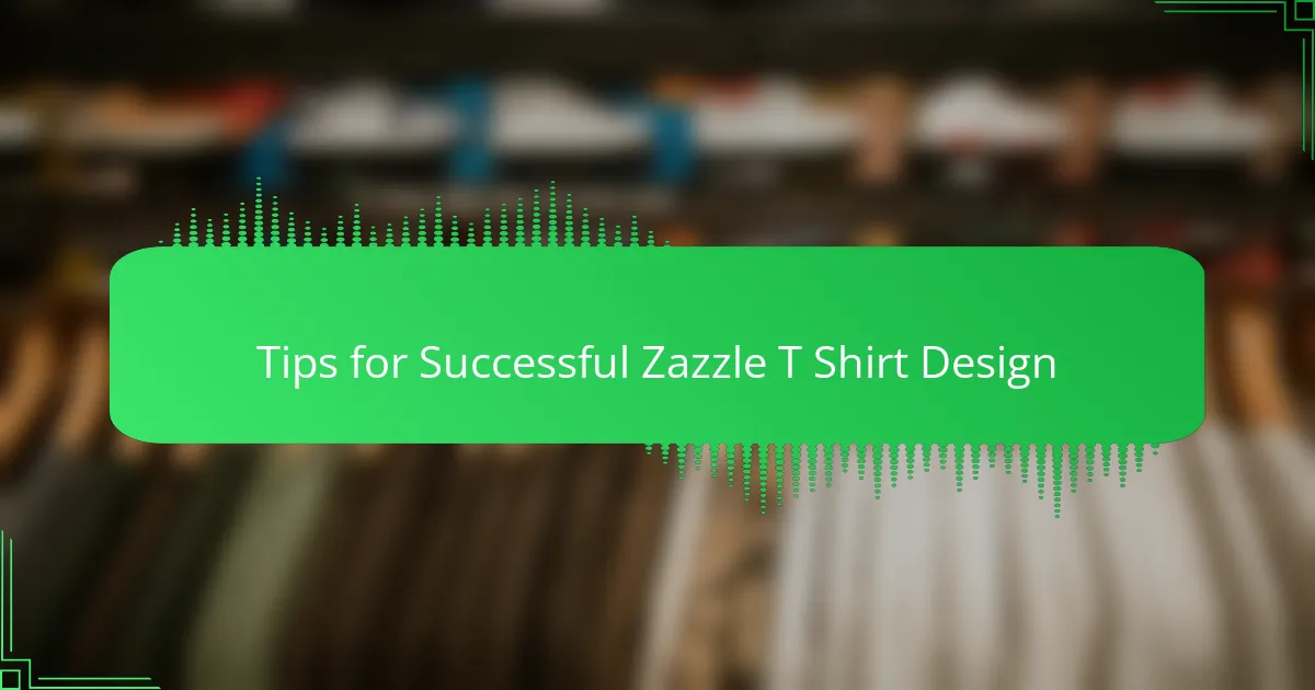 Tips for Successful Zazzle T Shirt Design