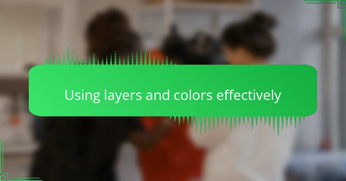 Using layers and colors effectively